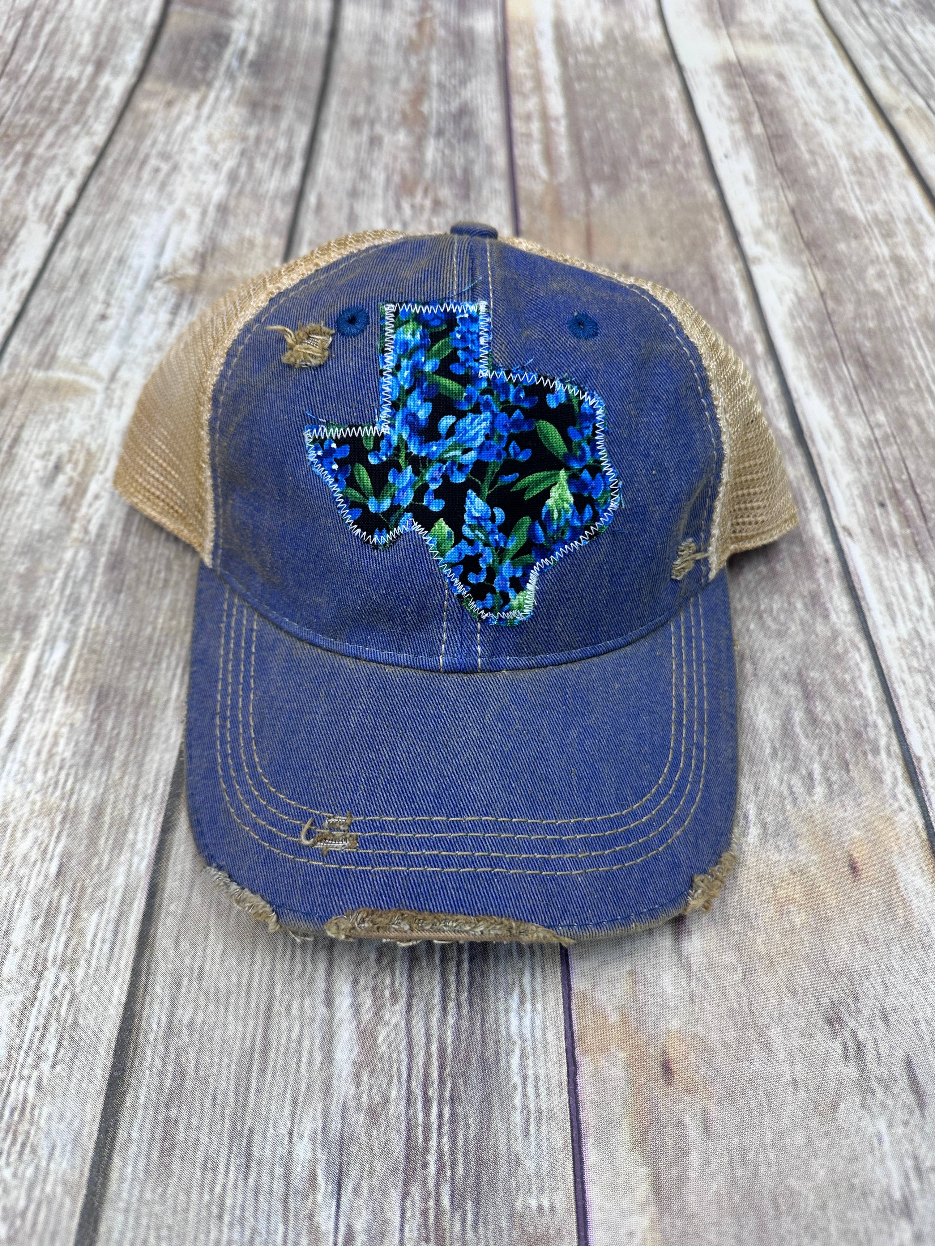 Sweet Texas Treasures - Wholesale Trucker Hat - Unisex - Bluebonnet Dirty Trucker Hat5