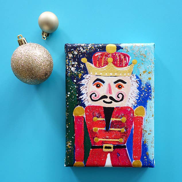 JM Design Studio - Wholesale Christmas Wall Art - Let's Go Nuts Nutcracker Canvas Wall Art