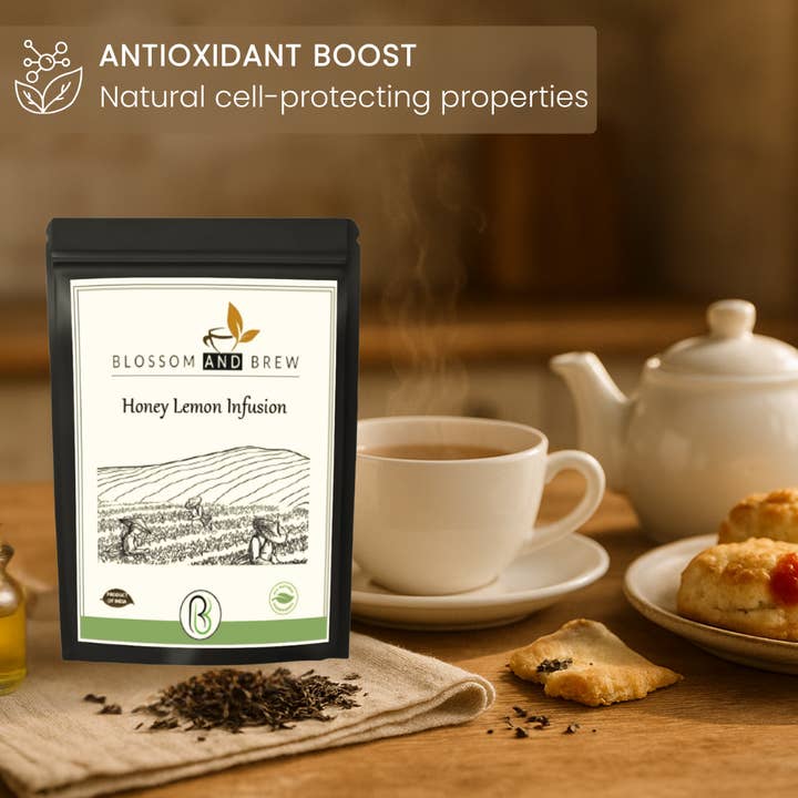 Blossom & Brew - Wholesale Loose Tea - Green Tea- Honey Lemon Infusion, Bright & Refreshing1