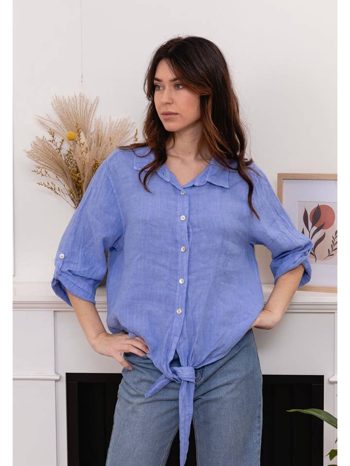 LINEN & COTTON HOUSE - Wholesale Button Down Shirt - Women's - 6228 100% LINEN SHIRT 19