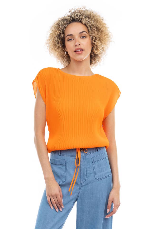Naked Zebra - Wholesale Blouse - Women's - Plisse Blouse With Elasticized Waist
