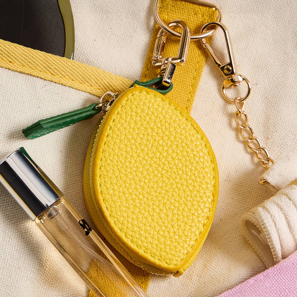 Sensibling Corp. - Wholesale Keychain - Women's - Genuine Leather Lemon Coin Purse / Keychain / Bag Charm0