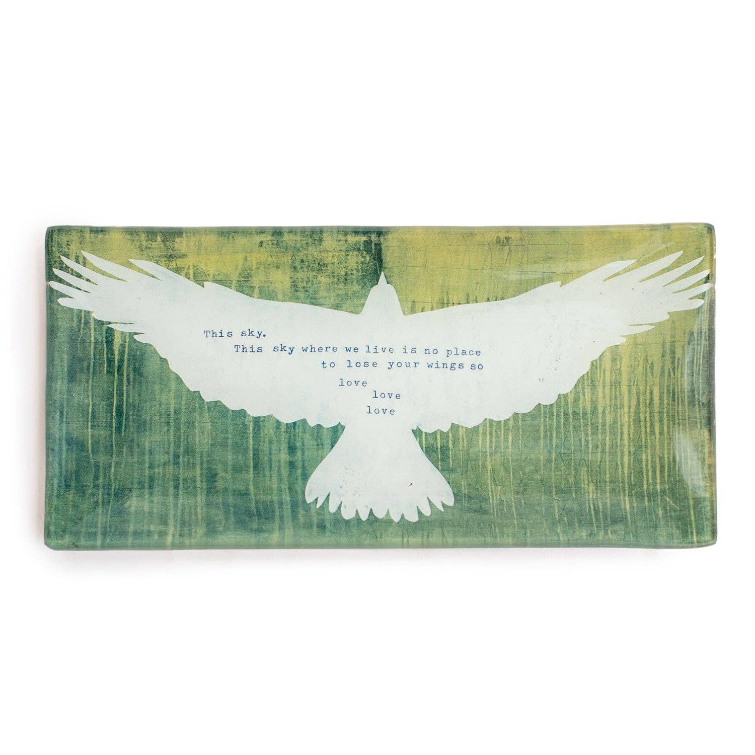 Sugarboo & Co - Wholesale Decorative Plate/Dish/Bowl - This Sky, Hafiz Small Rectangle Decoupage Plate 8.5" x 4"0