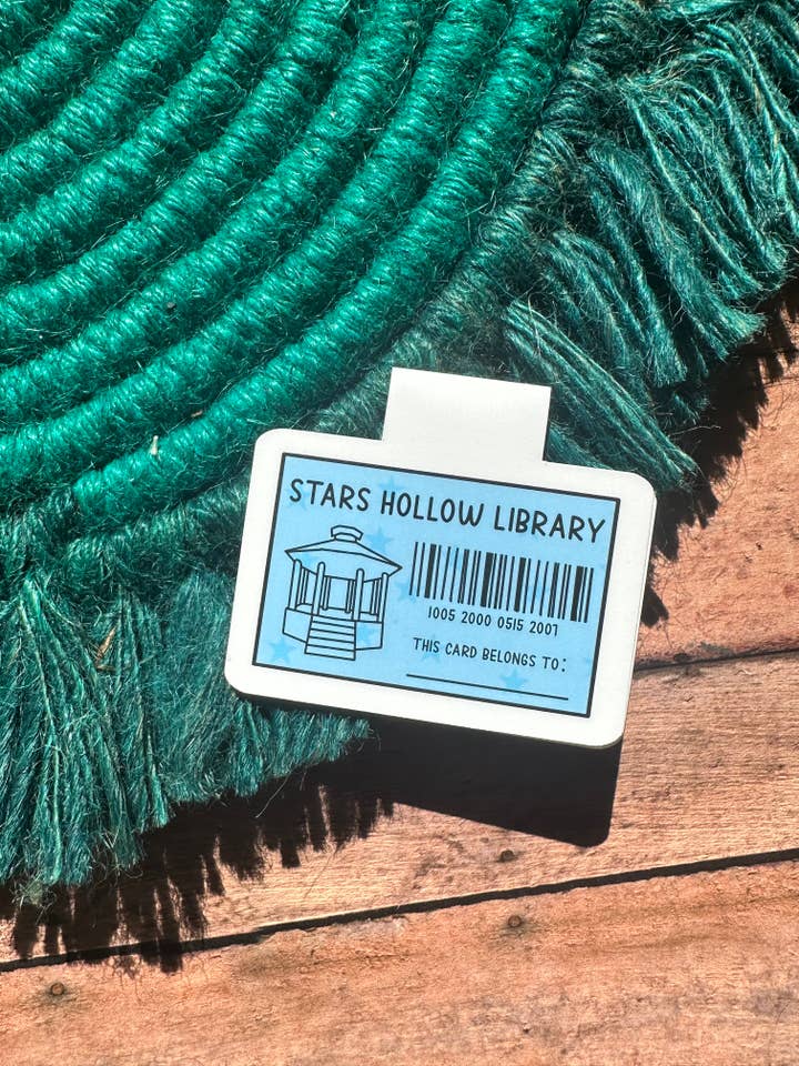 Magnetic Bookmark - Stars Hollow Library Card for wholesale by The Shy Sunflower