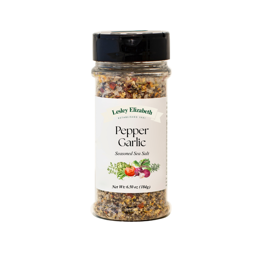Lesley Elizabeth - Wholesale Salt - Pepper & Garlic Sea Salt – Bold, Savory Blend (250mL PET)0