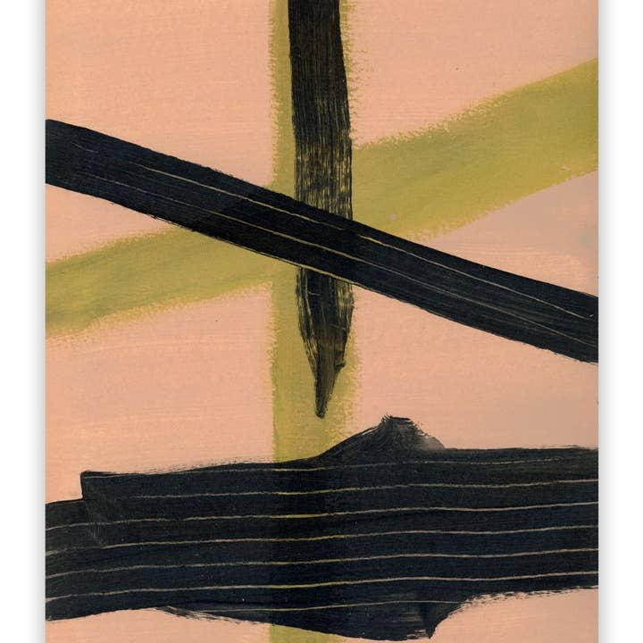 Obra de Arte Minimalista de Encruzilhada Abstrata – Tons Terrosos por atacado de ArtbyHaise