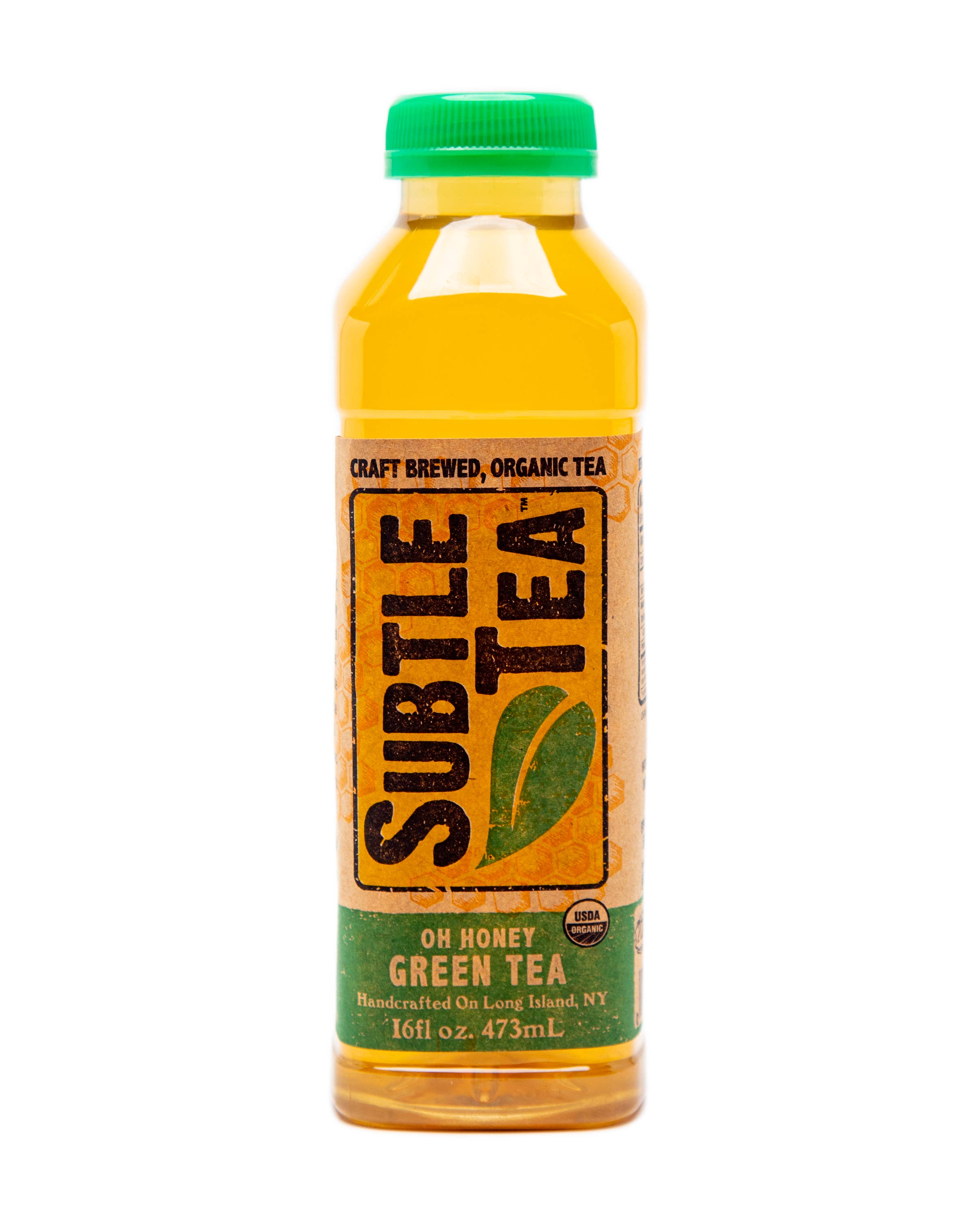 Subtle Tea - Wholesale Iced Tea - Subtle Tea Oh Honey - Green - 16 oz - Case (12 Bottles)1