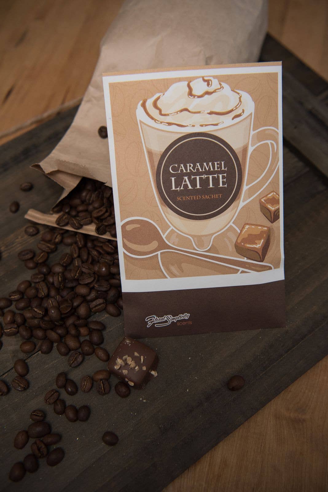 Floral Simplicity - Wholesale Sachet - Caramel Latte Sachet1