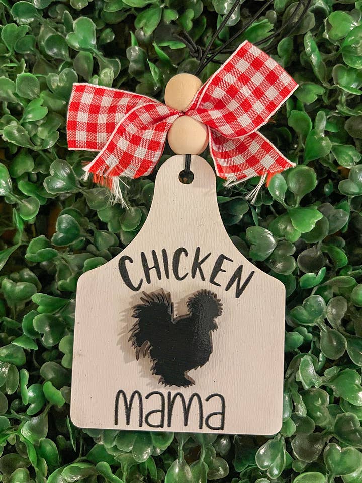 "Chicken Mama" Car Charm for wholesale by Three Busy Bees Creations