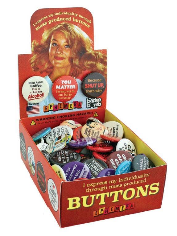 Scatola di distintivi 16 Smash Hits per la vendita all'ingrosso da parte di Incognito