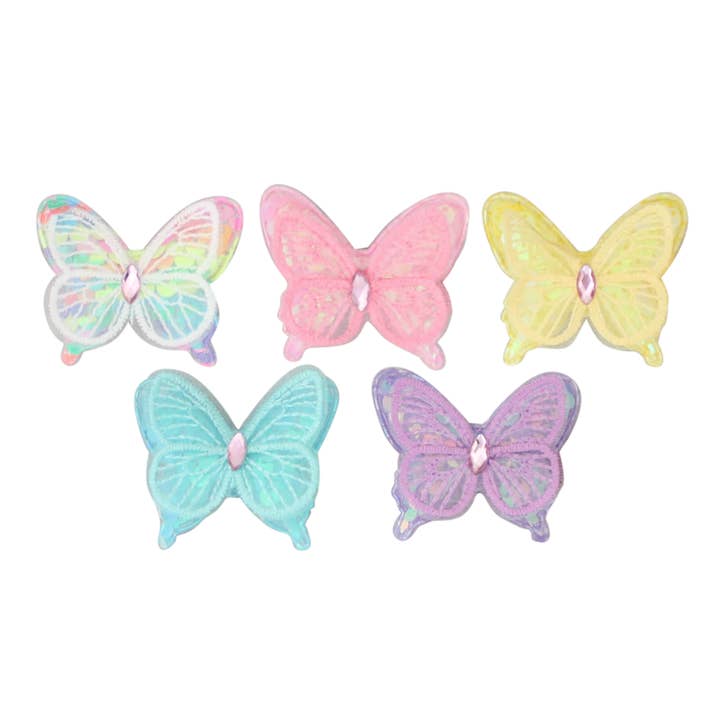 Bows Arts - Wholesale Hair Clip - Kids - Sequin Pastel Butterfly Clips