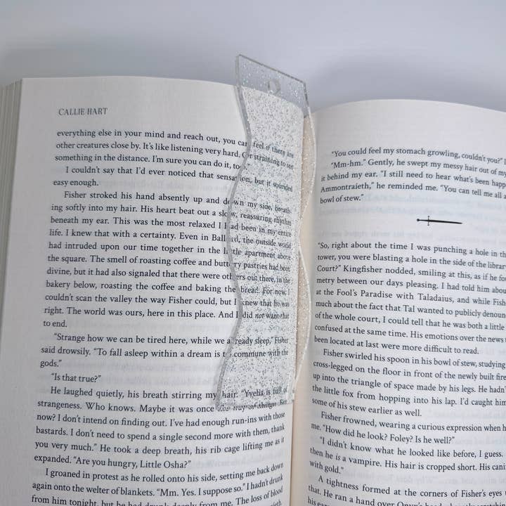 Glitter Wave Acrylic Bookmark for wholesale by The Vibrant Book Club