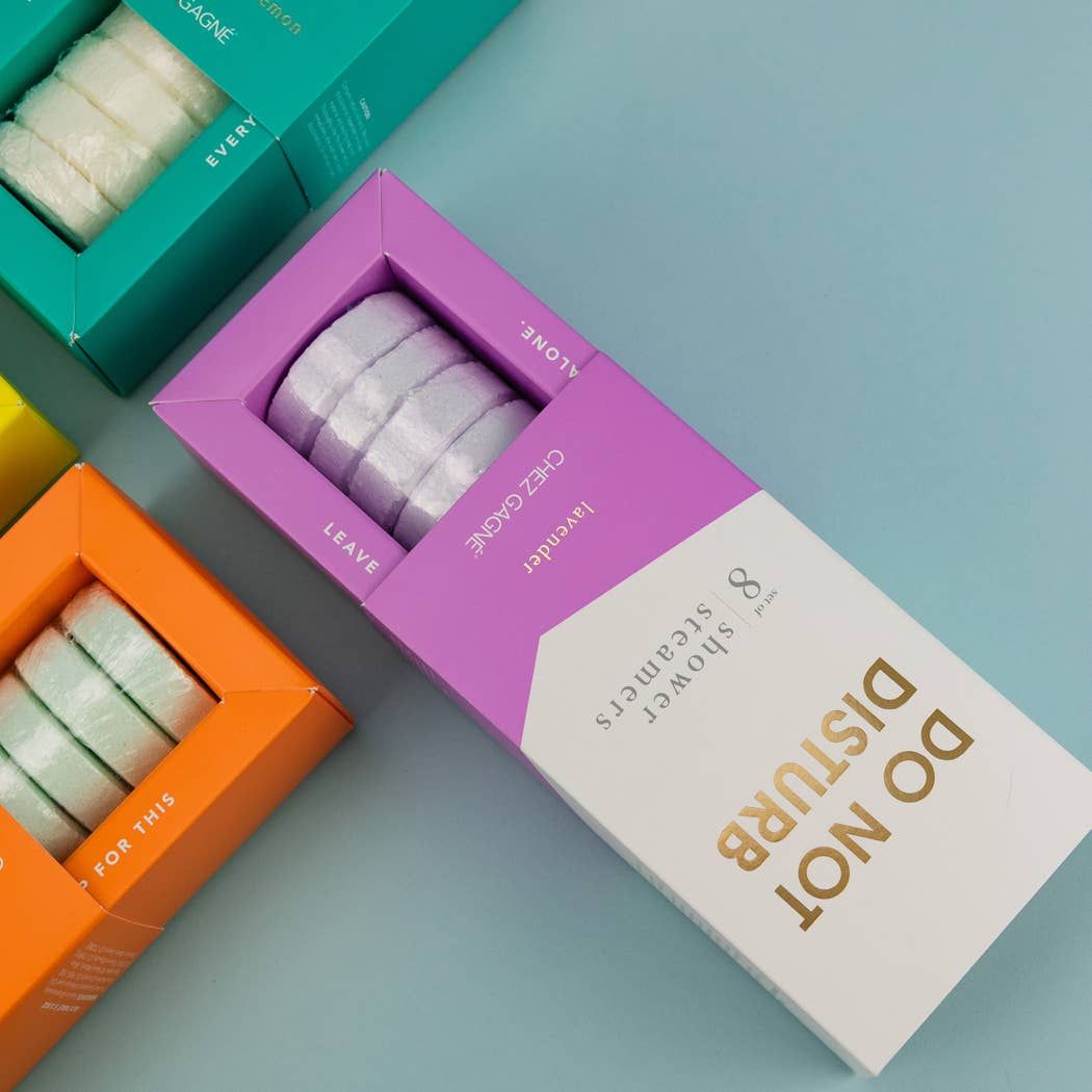 Chez Gagné - Vendita all'ingrosso Bombe/Compresse vaporizzanti da doccia - Do Not Disturb - Pastiglie Aromaterapia per Doccia alla Lavanda - Set da 85