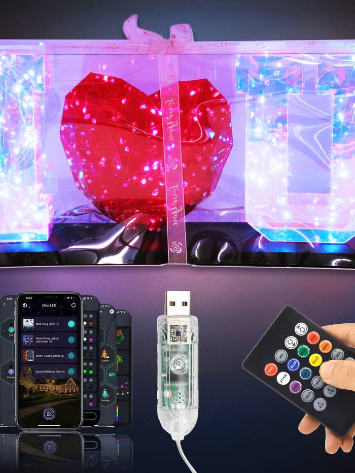 Te Amo Corazón Rojo 3D Mock Cristal Prisma Soporte LED - 22 Pulgadas para venta al por mayor de Cap Zone