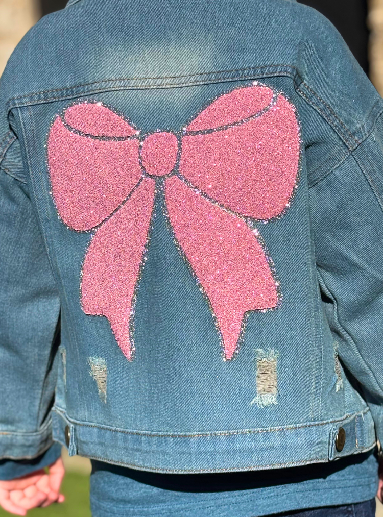 Page and Riggs Designs, LLC - Wholesale Denim Jacket - Kids - Toddler & Infant Denim Jacket with Bow Detail4