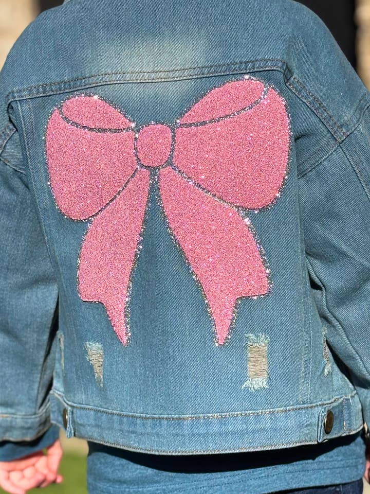 Page and Riggs Designs, LLC - Wholesale Denim Jacket - Kids - Toddler & Infant Denim Jacket with Bow Detail4