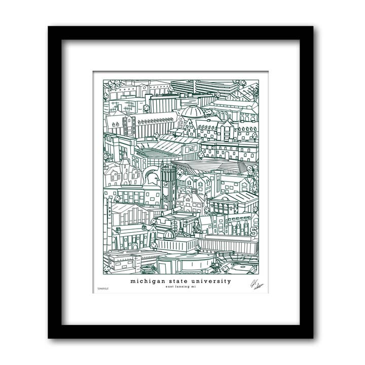 Michigan State University Campus Artwork for wholesale by Townsville Art