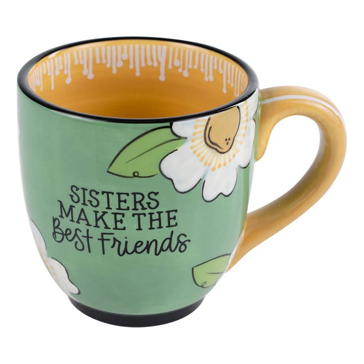 Sisters Best Friends Flower Mug for wholesale by Glory Haus