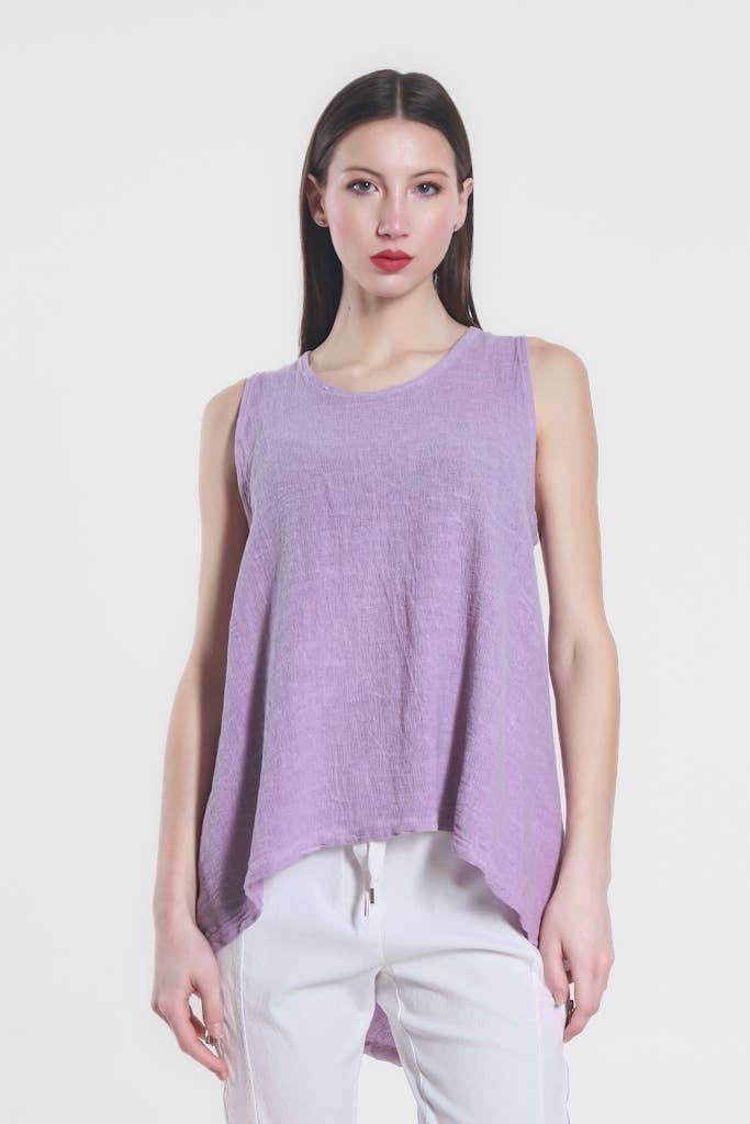 TINA Stephens Italy/Tees By Tina - Wholesale Tank Top - Women's - Lexa Lin-Co Tunic Tank (BT117)10