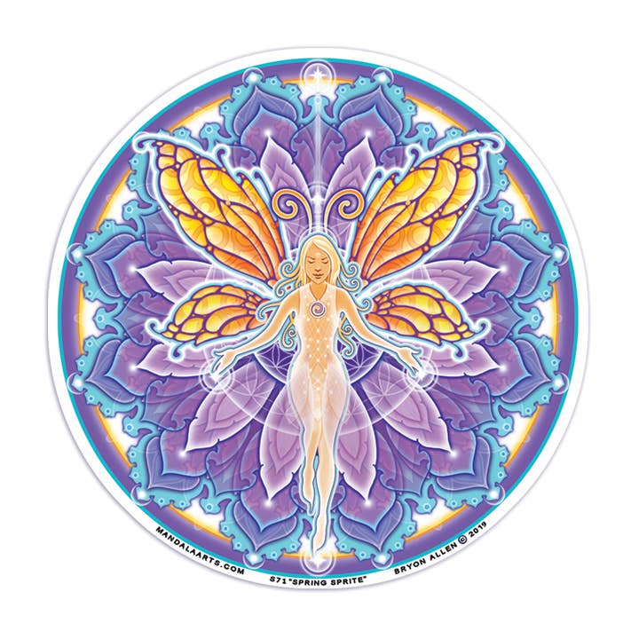 4.5" Sticker Window Spring Sprite for wholesale by Mandala Arts