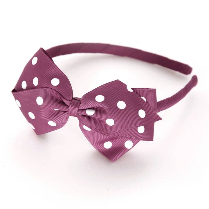 Stora viktorianska Rose Polka Dot Alice Band för wholesale av Verity Jones London
