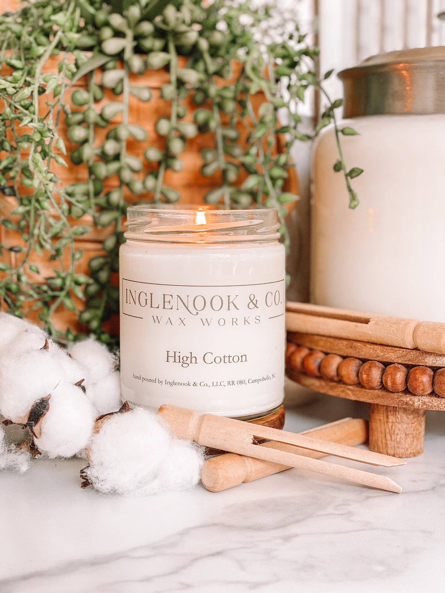 Inglenook & Co. - Wholesale Jar/Filled Candle - High Cotton Soy Wax Soy Candle Clean Appearance Southern2