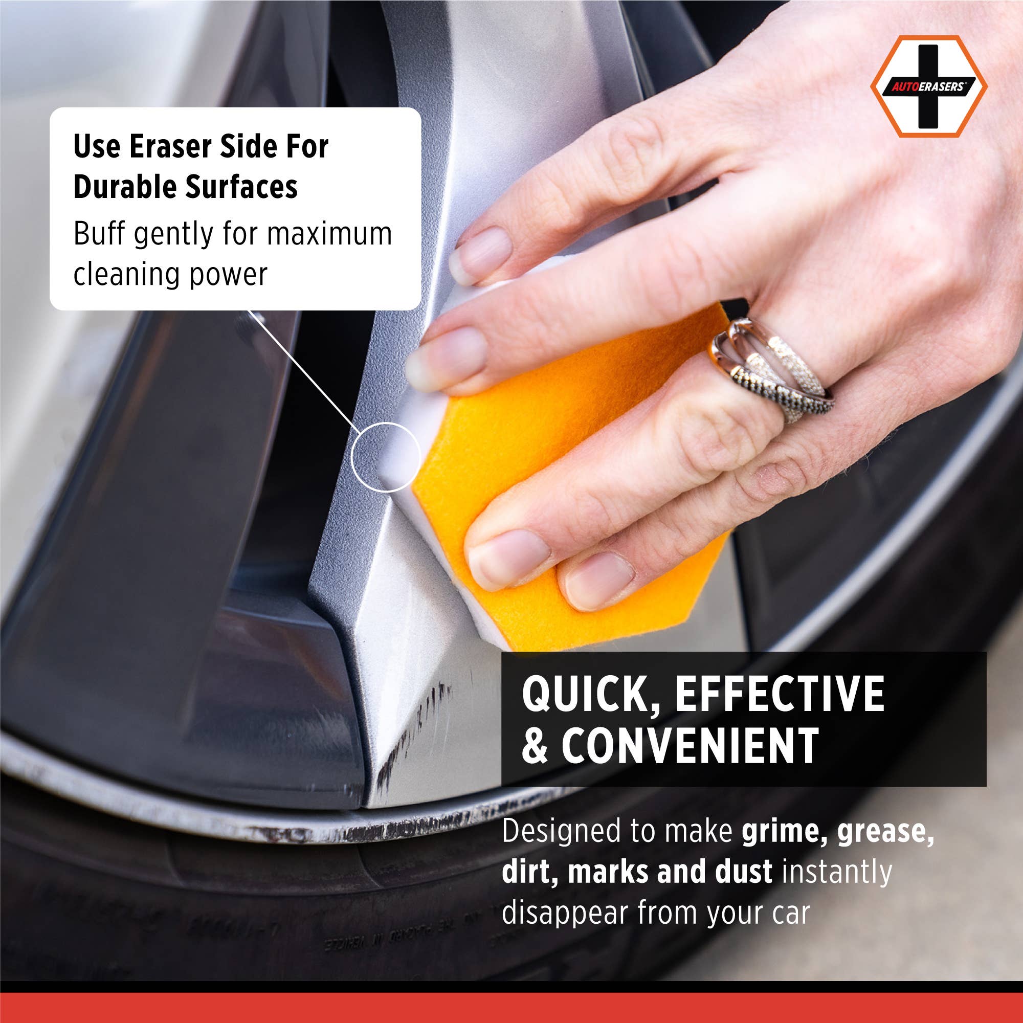 SneakERASERS - Vente Produit de nettoyage pour voitures - AutoERASERS, éponge instantanée pour detailing auto, 1 unité2