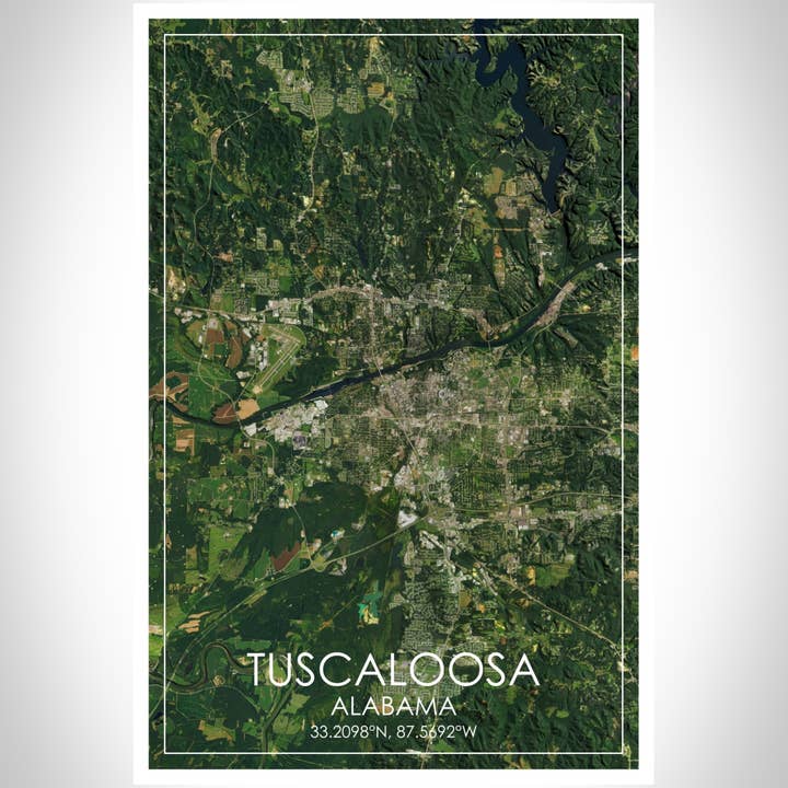 JACE.design - Wholesale Art Print - Tuscaloosa AL Map Print Satellite2