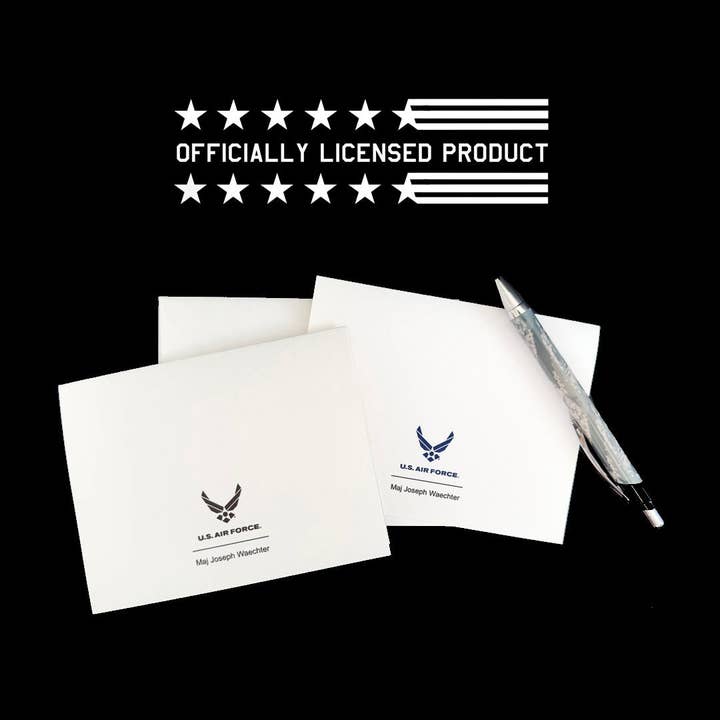 U.S. Air Force Custom Pilot Stationary Card Gift Set for wholesale by Rebecca Waechter Art