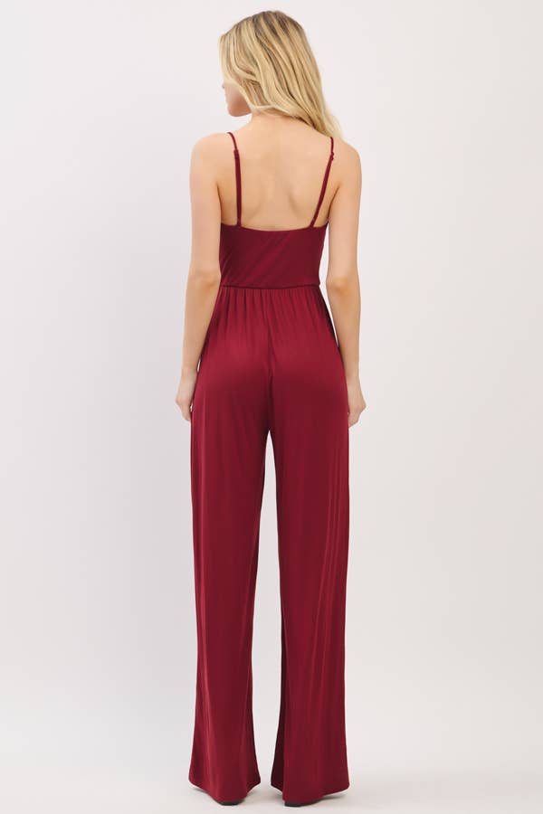 Heart & Hips - Wholesale Jumpsuit - Women's - JR56656 - TWISTED DETAIL PALAZZO SLIP JUMPSUIT8