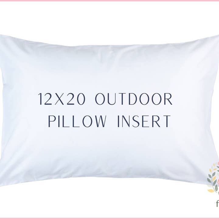 Outdoor Lumbar Pillow Insert - 12x20 for wholesale by Fresko Decor