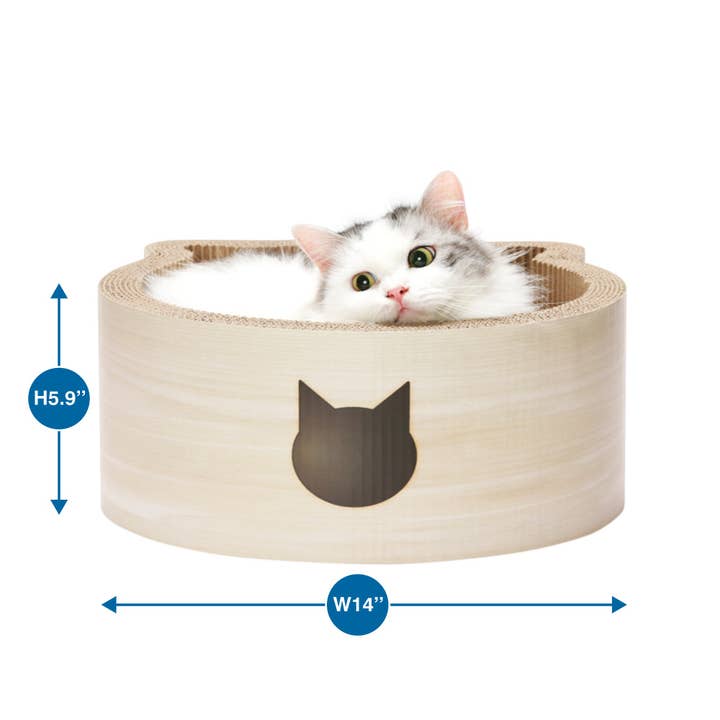 MOON-X USA, INC. - Wholesale Pet Scratcher - Cat - Cat-Headed Scratcher Bed (Birch)1