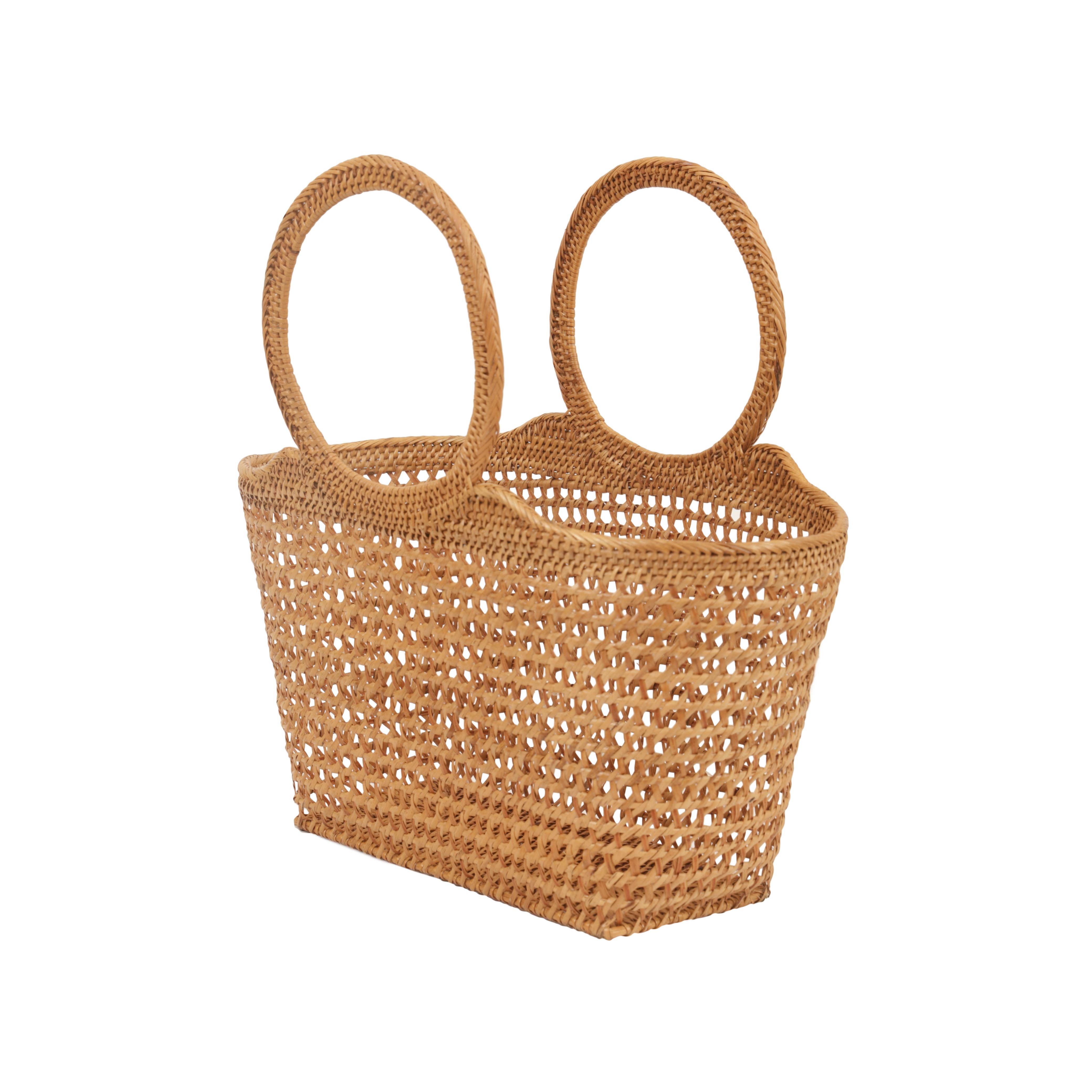 The Artisan and Company - Wholesale Beach Bag - Rattan Mesh Top Handle Tote1