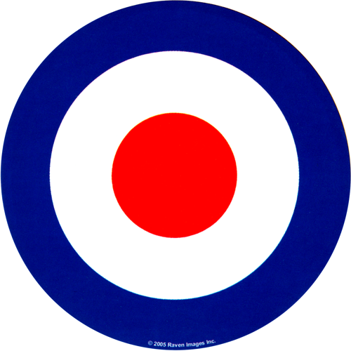 Square Deal Recordings & Supplies – wholesale Sticker – Sticker - Mod Target / RAF Roundel - 2.63"0
