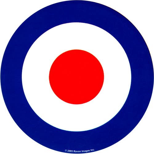 Square Deal Recordings & Supplies – wholesale Sticker – Sticker - Mod Target / RAF Roundel - 2.63"