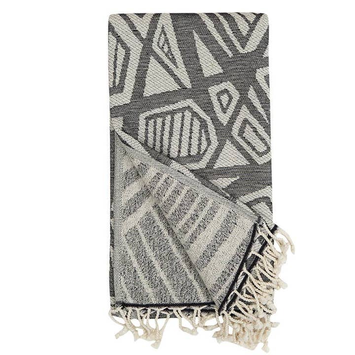 Geometric Turkish Towels 35x70in Terry Hammam Peshtemal Bath for wholesale by Kikoya