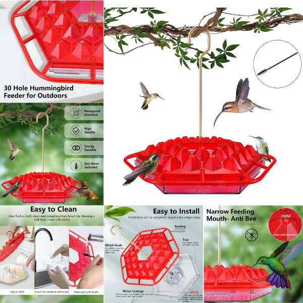 St. Louis Wholesale LLC - Wholesale Bird Feeder - Humming Bird Feeder - The 2Pack Double - Durable Acrylic