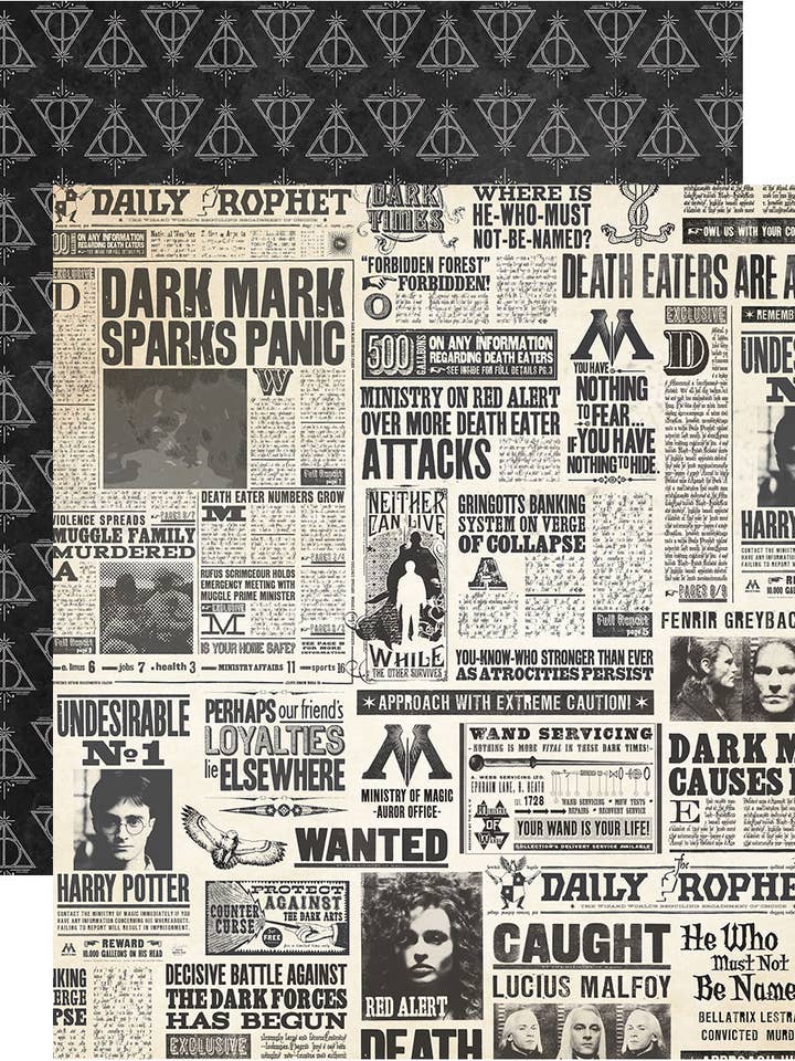 Papel de álbum de recortes de periódico Harry Potter 12 x 12 para venta al por mayor de Paper House Productions