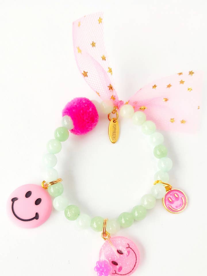 Bracelet en pierres précieuses - Keep on smiling pour la vente par Poppyrocks