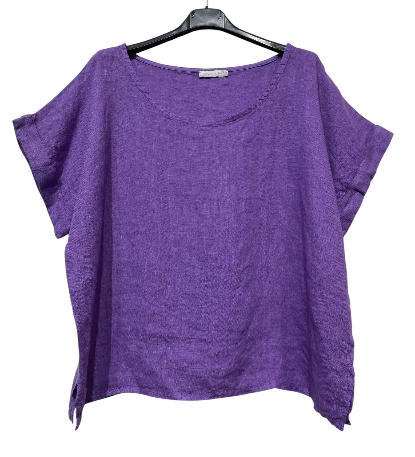 LINEN & COTTON HOUSE – T-shirt – Mulher por atacado – TOP UNI EM LIN 013323