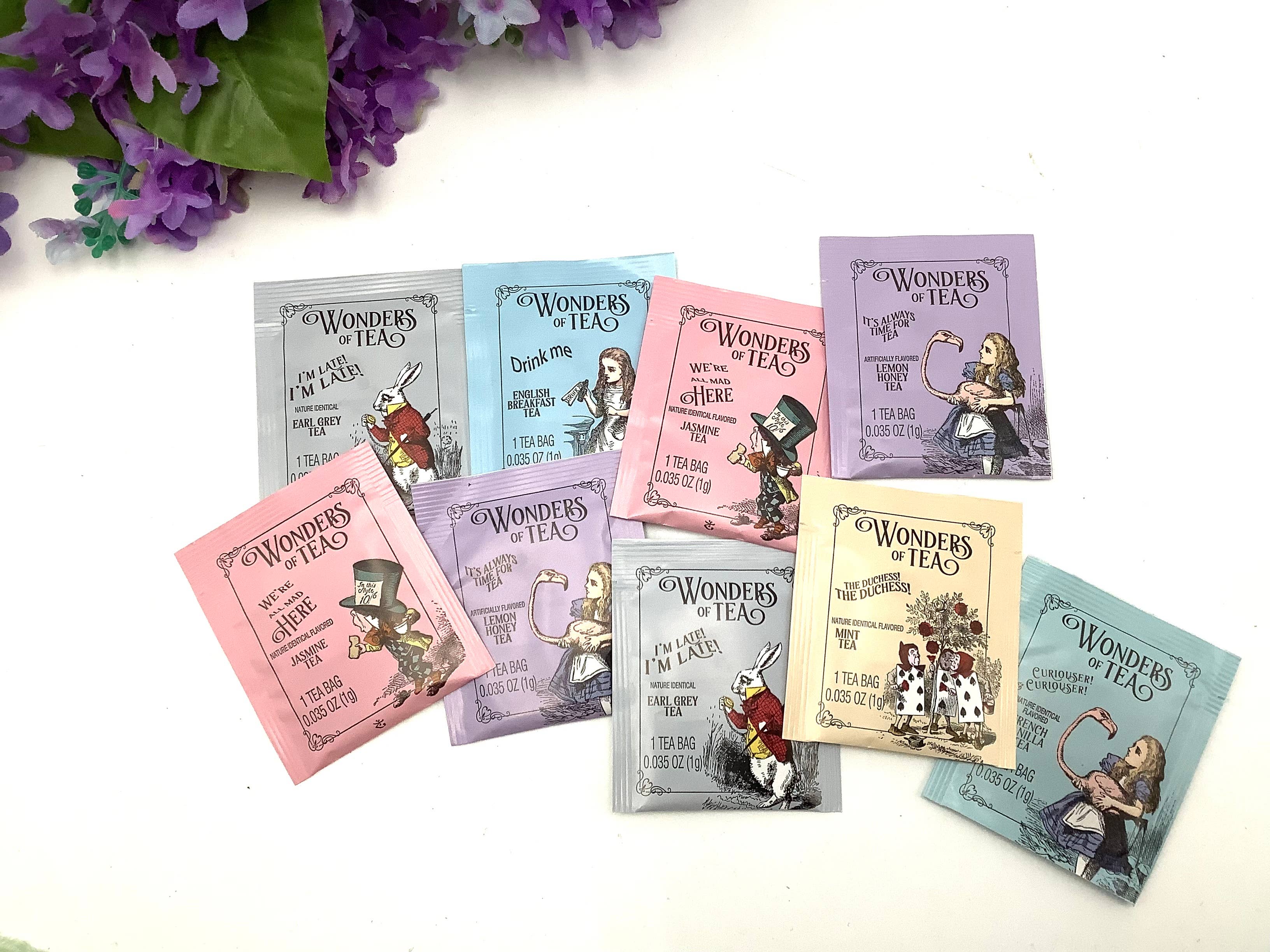 All Little Cute Things - Wholesale Tea Bags - Vintage Alice in Wonderland Assortment tea packet flavors2