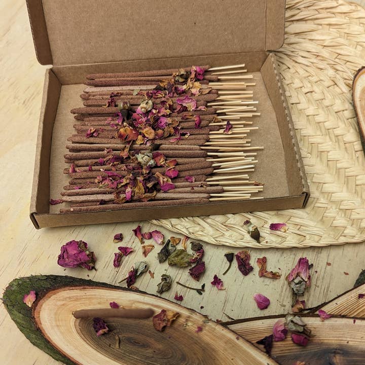 Leftover Hippies Incense - Wholesale Incense - All-Natural Herbal ROSE Incense Sticks, Bulk