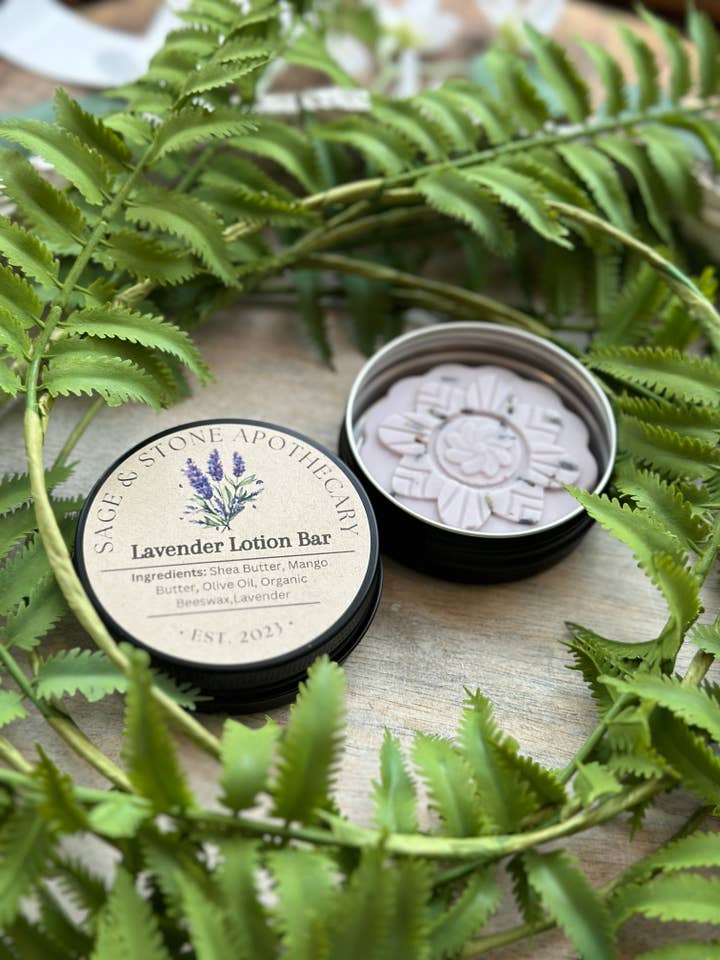 Lavender Lotion Bar for wholesale by Sage & Stone Apothecary