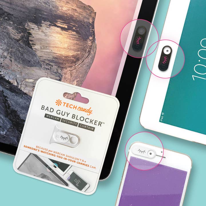 Tech Candy – wholesale Webcam cover – BAD GUY BLOCKER WEBCAM SECURITY CURTAIN : WHITE1