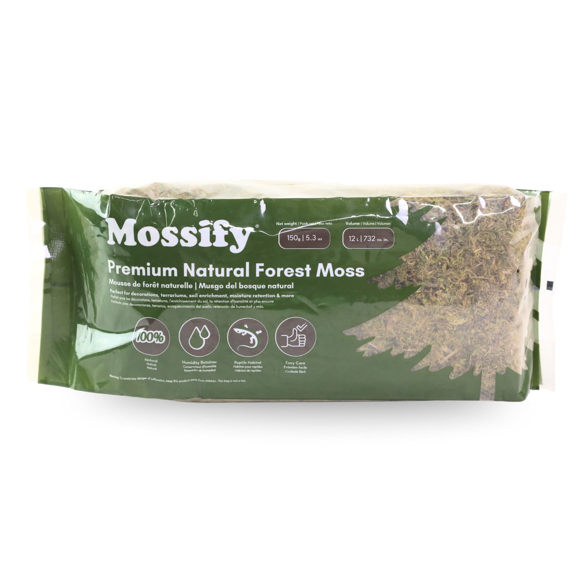 Mossify - Wholesale Planting/Potting Soil - Premium Natural Forest Moss – For Terrariums, Decor, Orchid1