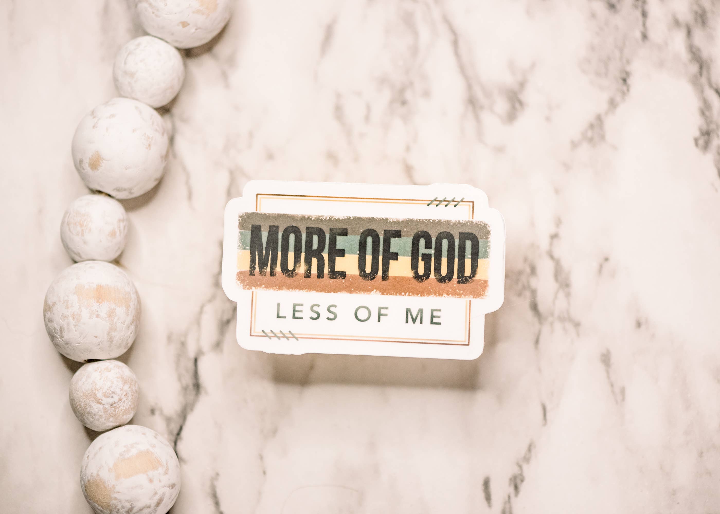 Savannah and James Co - Wholesale Sticker - More Of God Less of Me Clear, Vinyl Sticker, 3x3 in.1