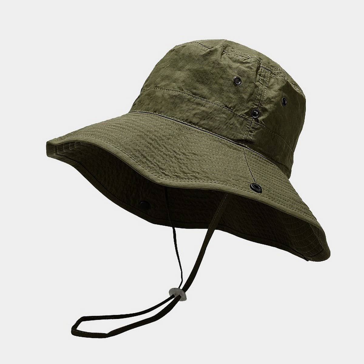 ACCITY - Wholesale Bucket Hat - Women's - Vintage Wide Brim Sun Hat with Wind Strap_CWAH38733