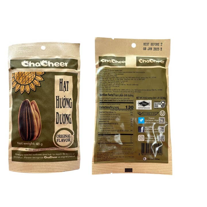 International Loft - Wholesale Nuts - ChaCha Original Flavor Roasted Sunflower Seeds 40 gram