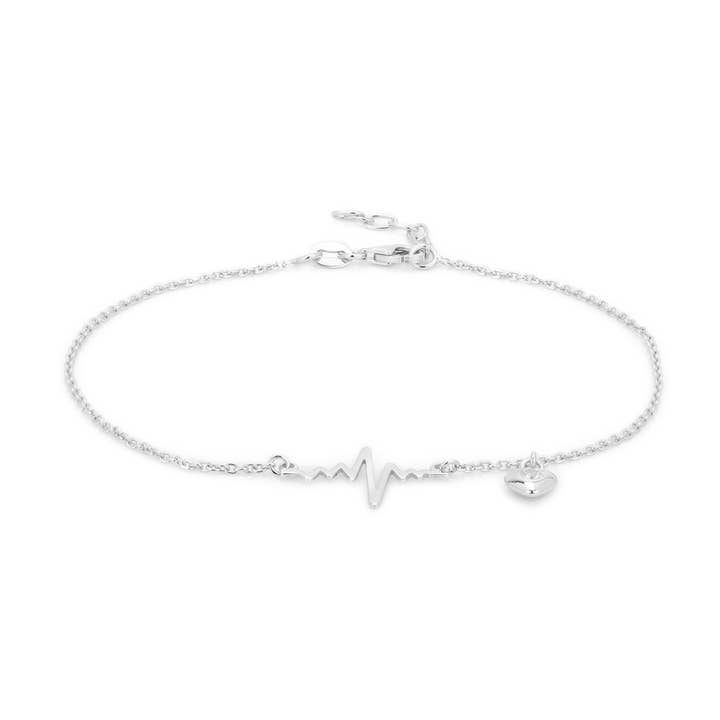 Heartbeat Puffed Heart Anklet for wholesale by Vanbelle