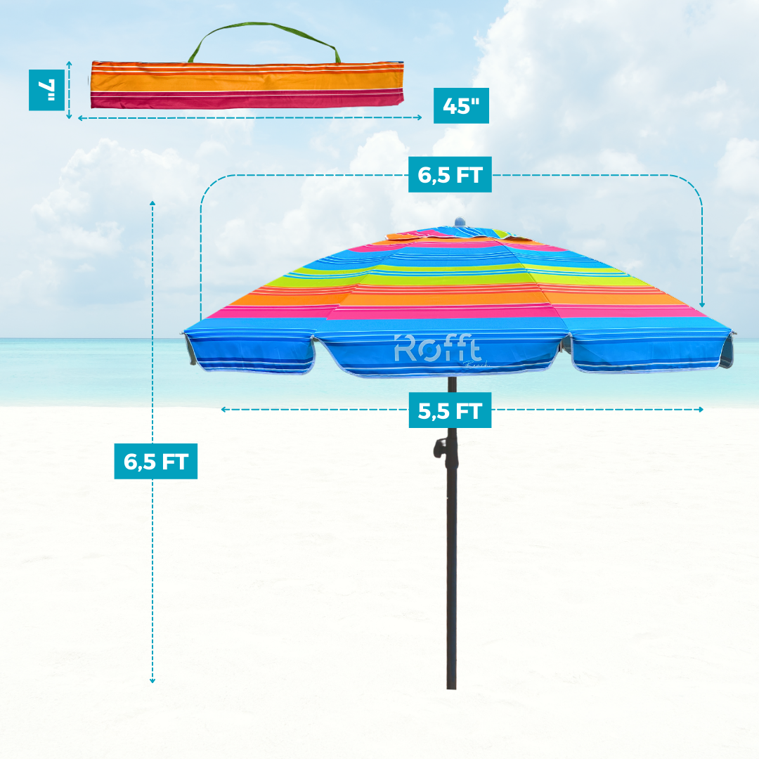 ROFFT USA LLC - Vendita all'ingrosso Ombrellone da spiaggia - Ombrellone da Spiaggia ROFFT 2 m in acciaio e alluminio resistente52